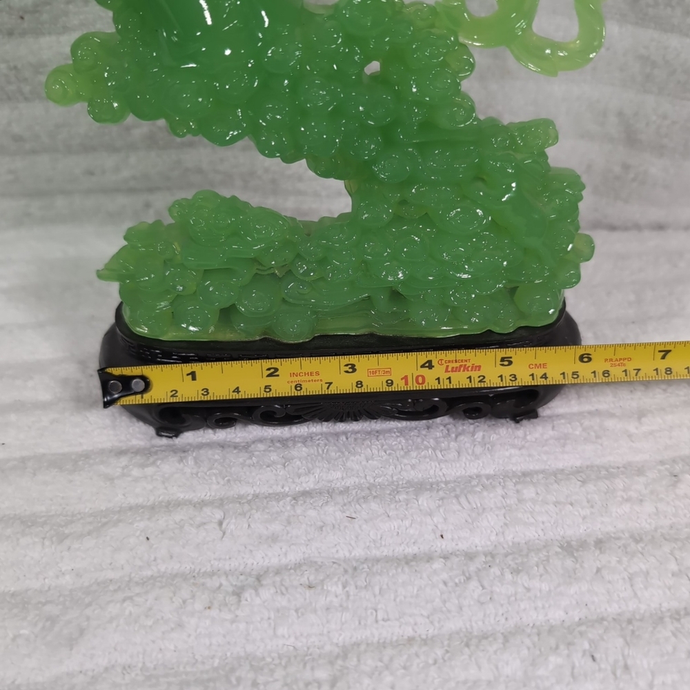 Vita Faux Jade Asian Woman Hong Kong Figure Girl Statue Decor Plastic Vintage - Picture 9 of 9
